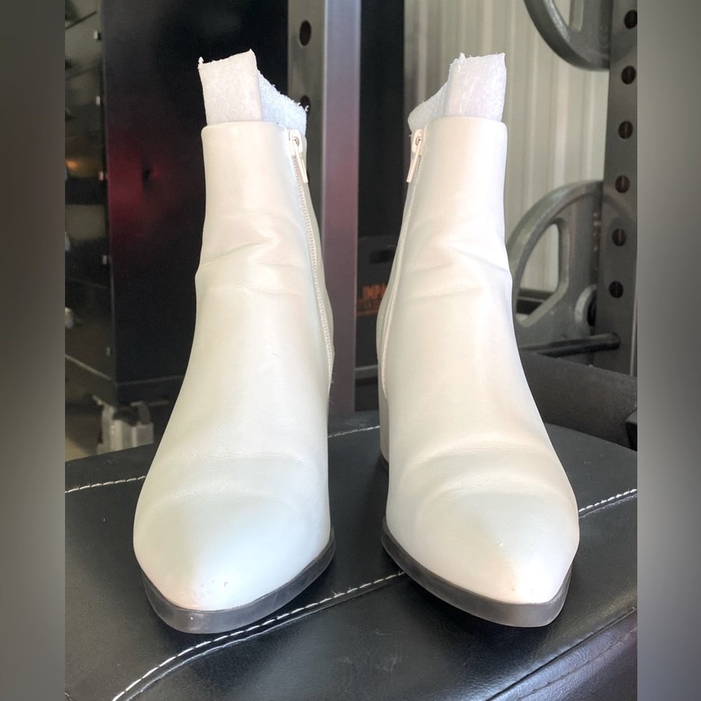 Madden Girl White Ankle Booties